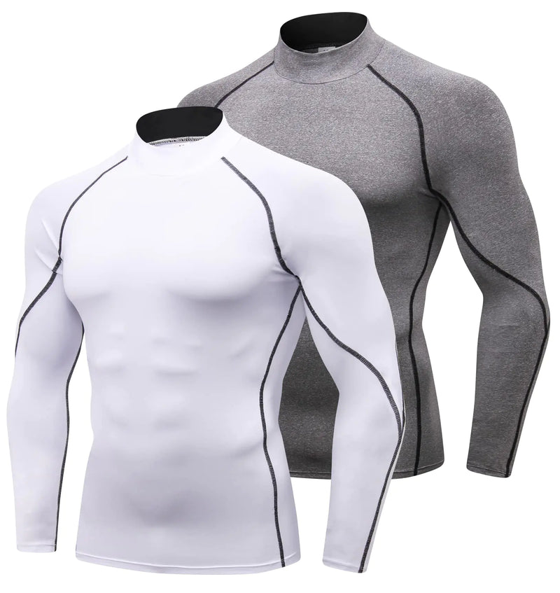 2 Pack Men’s Long Sleeve Compression Shirts