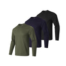 Facitisu 3-Pack Men’s Long Sleeve Workout T-Shirts