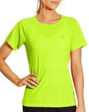 Haimont Women’s Neon Yellow Short Sleeve Workout T-Shirt
