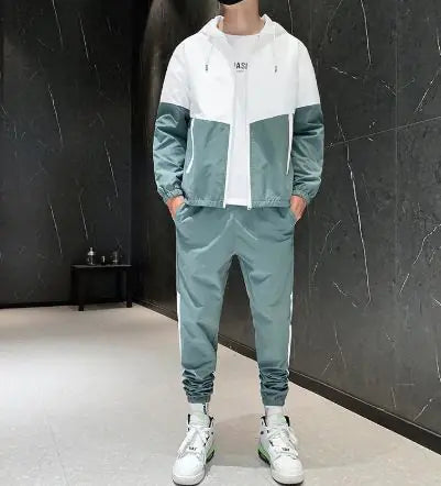 Men’s Casual Hooded Joggers Sportswear Set