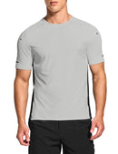 FLEXTECH Mens Quick Dry Workout Tee Shirt 3XL Light Grey