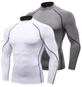 2 Pack Men’s Long Sleeve Compression Shirts